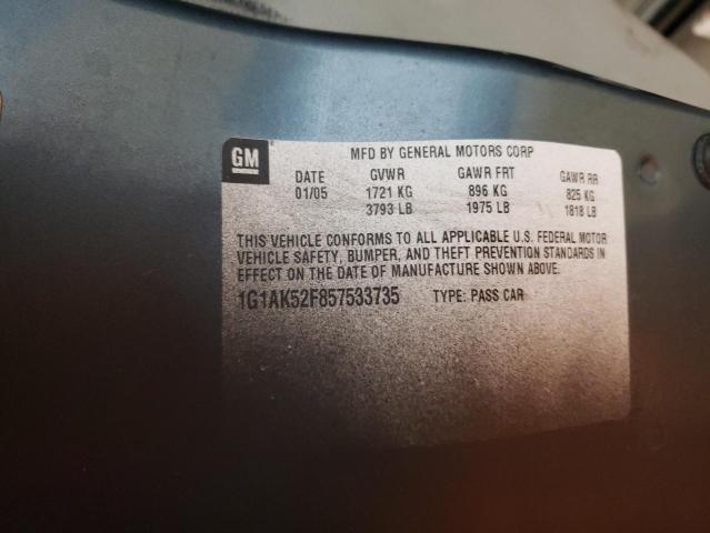 Photo 10 from auction – 2005 CHEVROLET COBALT with VIN 1G1AK52F857533735