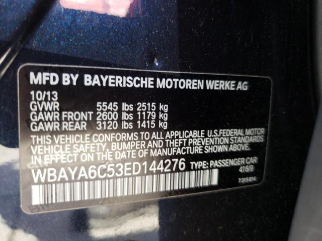 Photo 10 from auction – 2014 BMW 740 I with VIN WBAYA6C53ED144276