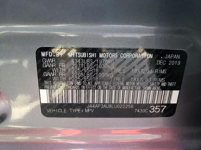 Photo 10 from auction – 2020 MITSUBISHI OUTLANDER with VIN JA4AP3AU8LU022256