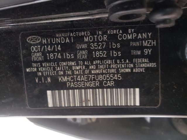 Photo 10 from auction – 2015 HYUNDAI ACCENT GLS with VIN KMHCT4AE7FU805545