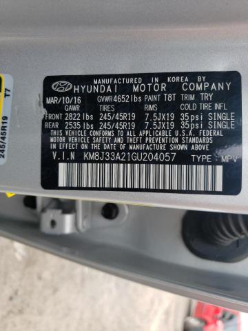 Photo 10 from auction – 2016 HYUNDAI TUCSON LIM with VIN KM8J33A21GU204057