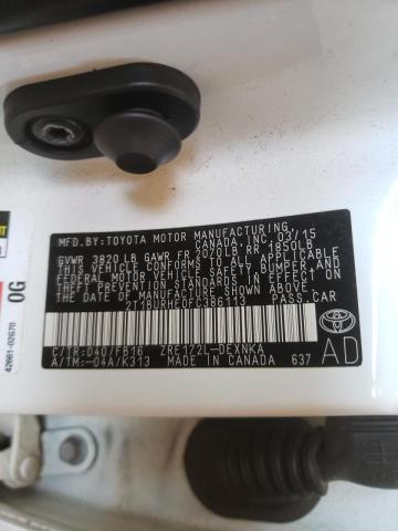 Photo 10 from auction – 2015 TOYOTA COROLLA L with VIN 2T1BURHE0FC386113
