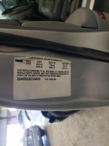 Photo 10 from auction – 2003 BUICK CENTURY CU with VIN 2G4WS52J631244070