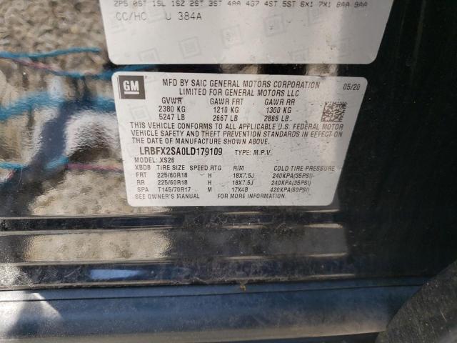 Photo 10 from auction – 2020 BUICK ENVISION E with VIN LRBFX2SA0LD179109
