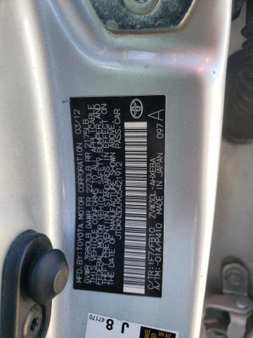 Photo 10 from auction – 2012 TOYOTA PRIUS with VIN JTDKN3DU9C5421912