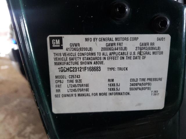 Photo 10 from auction – 2001 CHEVROLET SILVERADO with VIN 1GCHC23121F168683