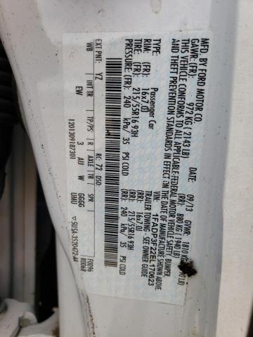 Photo 10 from auction – 2014 FORD FOCUS SE with VIN 1FADP3F22EL170623