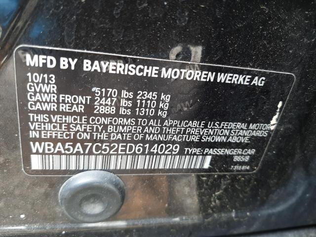 Photo 10 from auction – 2014 BMW 528 XI with VIN WBA5A7C52ED614029