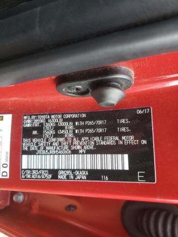 Photo 10 from auction – 2017 TOYOTA 4RUNNER SR with VIN JTEBU5JR8H5460606