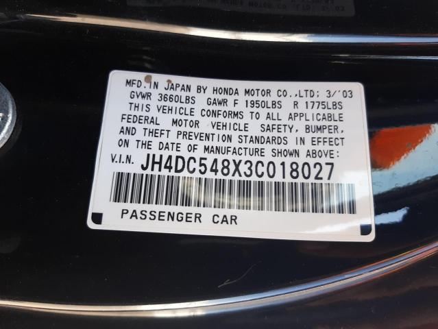 Photo 10 from auction – 2003 ACURA RSX with VIN JH4DC548X3C018027