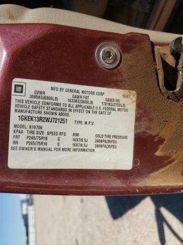 Photo 10 from auction – 1998 GMC YUKON with VIN 1GKEK13R2WJ721251