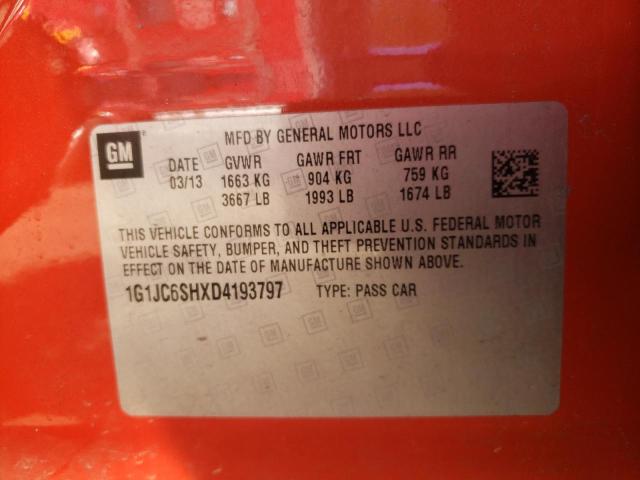 Photo 10 from auction – 2013 CHEVROLET SONIC LT with VIN 1G1JC6SHXD4193797