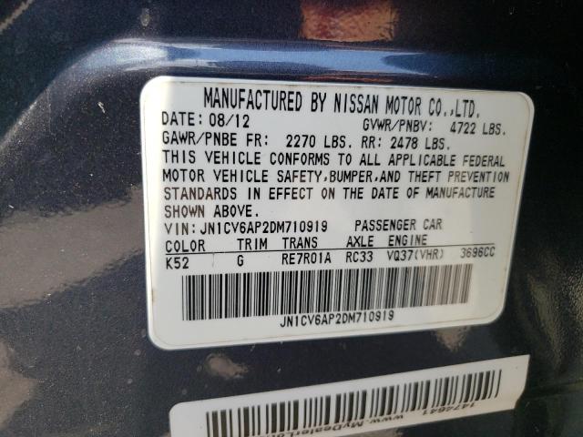Photo 10 from auction – 2013 INFINITI G37 BASE with VIN JN1CV6AP2DM710919