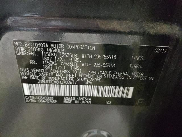 Photo 10 from auction – 2017 TOYOTA RAV4 SE with VIN JTMJFREV8HJ702617