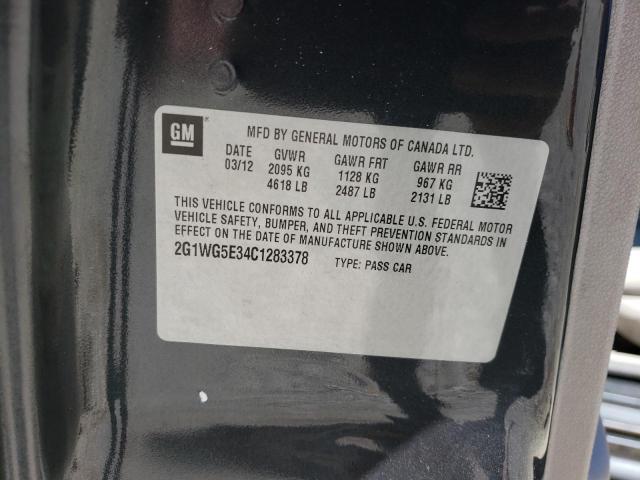 Photo 10 from auction – 2012 CHEVROLET IMPALA LT with VIN 2G1WG5E34C1283378