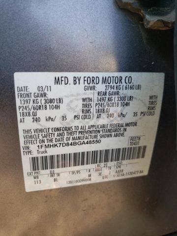 Photo 10 from auction – 2011 FORD EXPLORER X with VIN 1FMHK7D84BGA48550