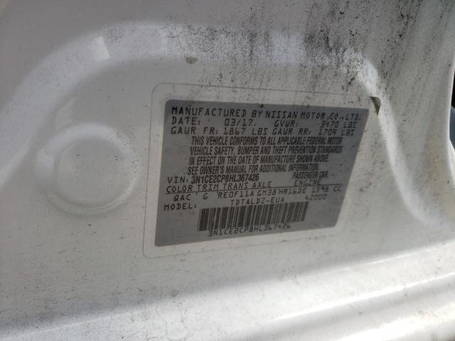 Photo 10 from auction – 2017 NISSAN VERSA NOTE with VIN 3N1CE2CP8HL367426