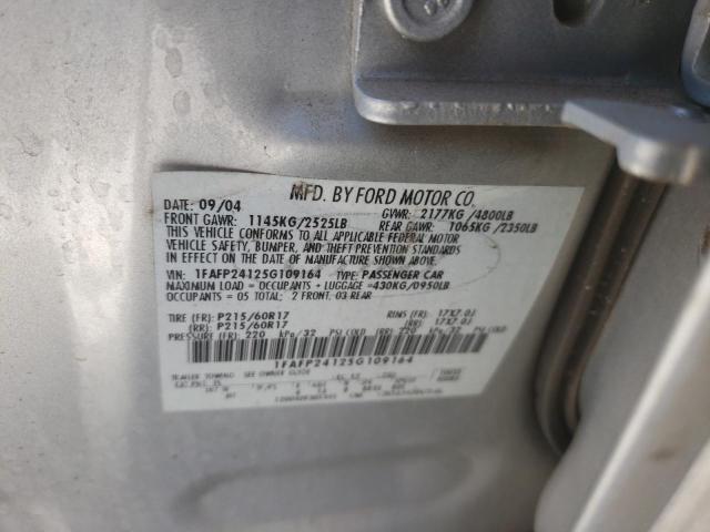 Photo 10 from auction – 2005 FORD FIVE HUNDR with VIN 1FAFP24125G109164