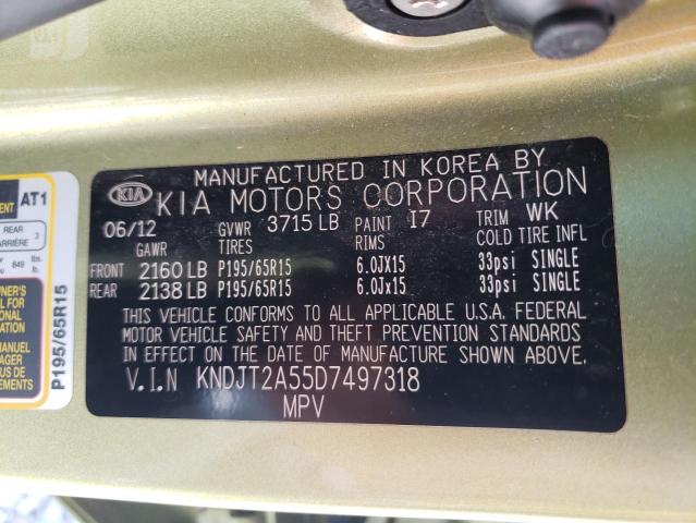 Photo 10 from auction – 2013 KIA SOUL with VIN KNDJT2A55D7497318