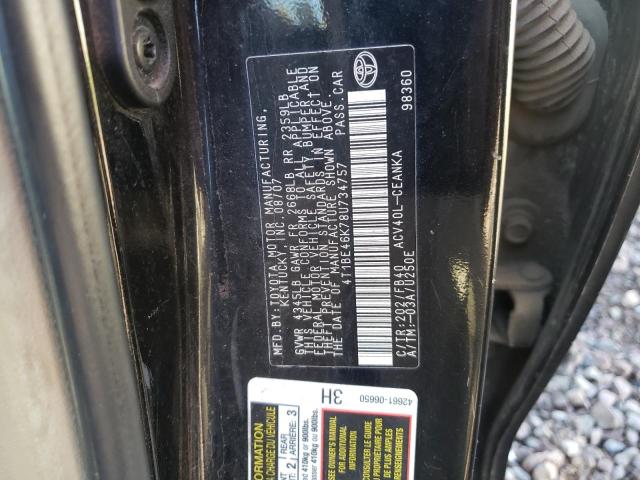 Photo 10 from auction – 2008 TOYOTA CAMRY CE with VIN 4T1BE46K78U734757