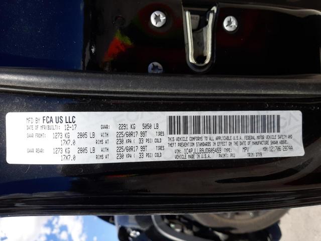 Photo 10 from auction – 2018 JEEP CHEROKEE L with VIN 1C4PJLLB9JD605459