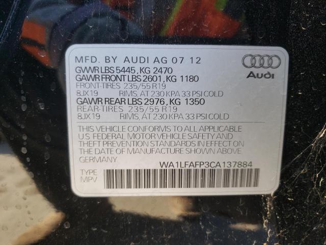 Photo 10 from auction – 2012 AUDI Q5 PREMIUM with VIN WA1LFAFP3CA137884