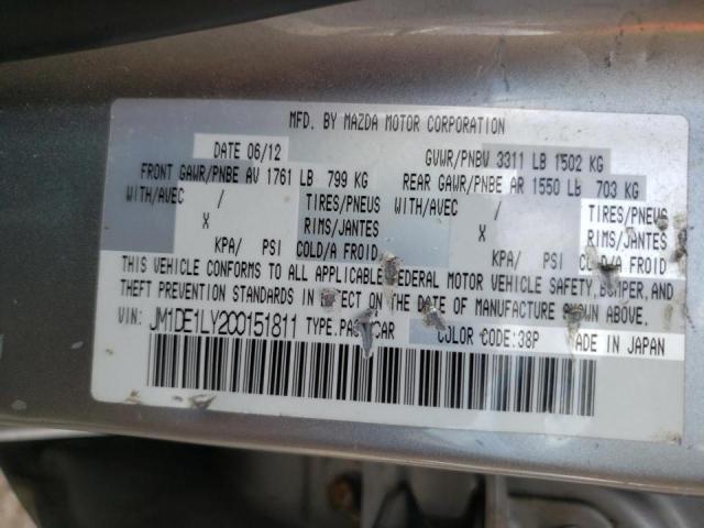 Photo 10 from auction – 2012 MAZDA MAZDA2 with VIN JM1DE1LY2C0151811
