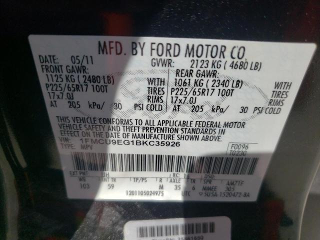 Photo 10 from auction – 2011 FORD ESCAPE LIM with VIN 1FMCU9EG1BKC35926
