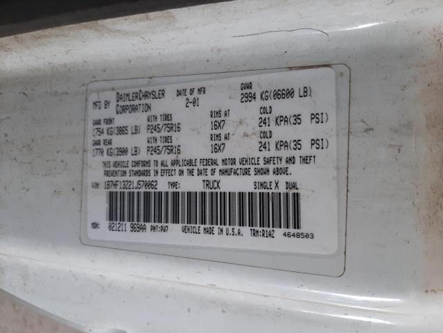 Photo 10 from auction – 2001 DODGE RAM 1500 with VIN 1B7HF13Z21J570062