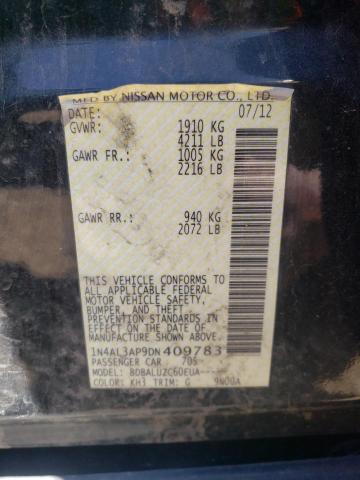 Photo 10 from auction – 2013 NISSAN ALTIMA 2.5 with VIN 1N4AL3AP9DN409783