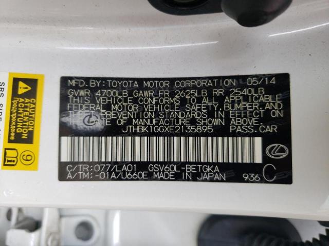 Photo 10 from auction – 2014 LEXUS ES 350 with VIN JTHBK1GGXE2135895