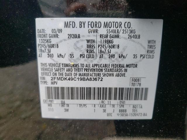 Photo 10 from auction – 2009 FORD EDGE LIMIT with VIN 2FMDK49C19BA83672