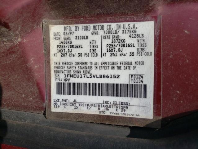 Photo 10 from auction – 1997 FORD EXPEDITION with VIN 1FMEU17L5VLB86152