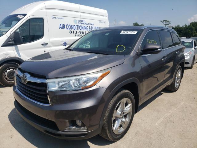 Foto 2 de la subasta – 2016 TOYOTA HIGHLANDER con VIN 5TDYKRFH4GS149081