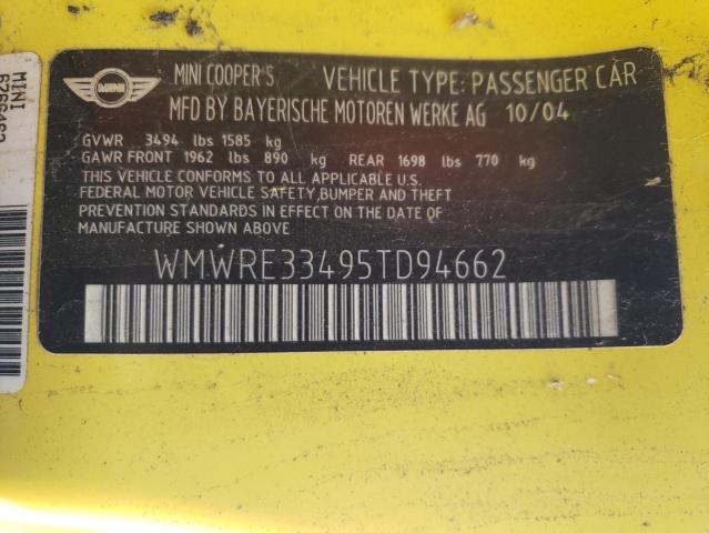 Photo 10 from auction – 2005 MINI COOPER S with VIN WMWRE33495TD94662