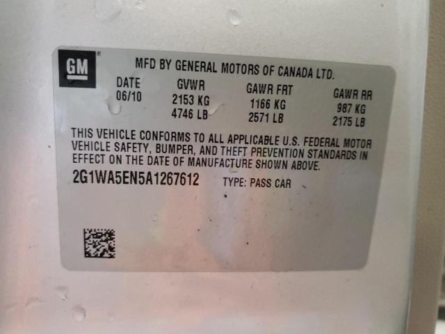 Photo 10 from auction – 2010 CHEVROLET IMPALA LS with VIN 2G1WA5EN5A1267612