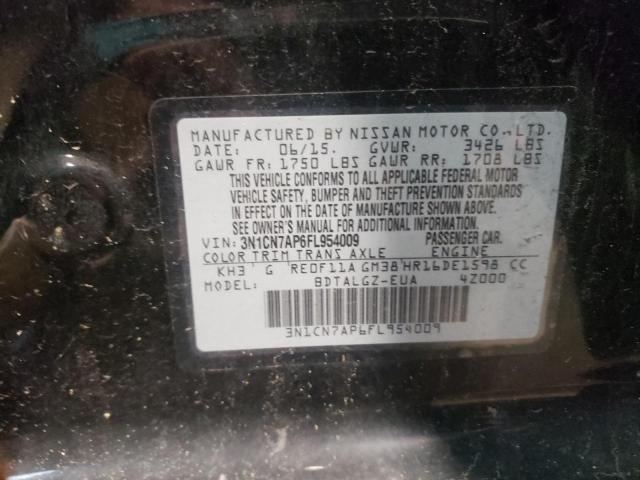 Photo 10 from auction – 2015 NISSAN VERSA S with VIN 3N1CN7AP6FL954009