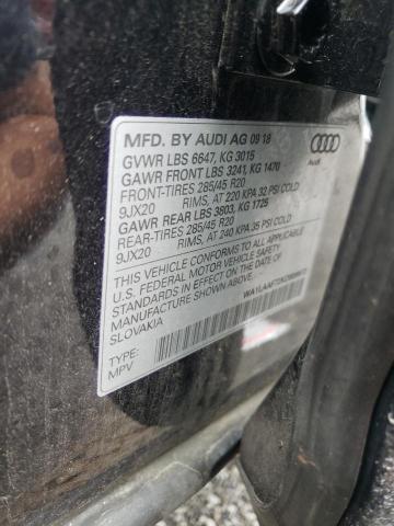 Photo 10 from auction – 2019 AUDI Q7 PREMIUM with VIN WA1LAAF72KD009972