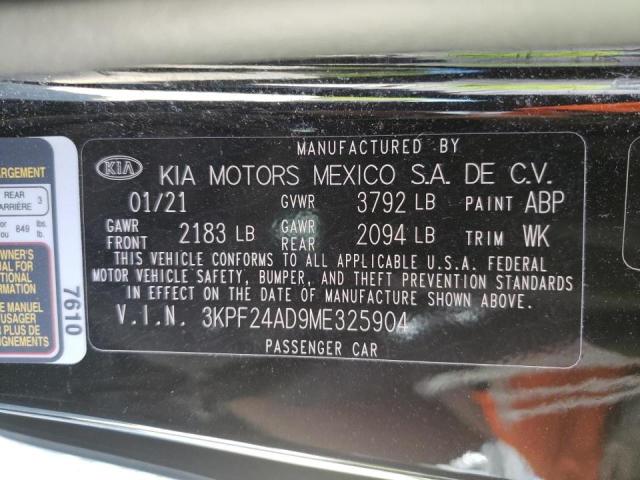 Photo 10 from auction – 2021 KIA FORTE FE with VIN 3KPF24AD9ME325904