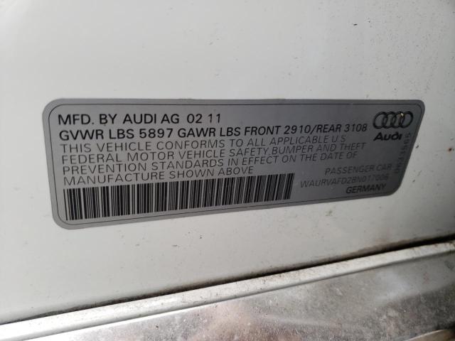 Photo 10 from auction – 2011 AUDI A8 L QUATT with VIN WAURVAFD2BN017006