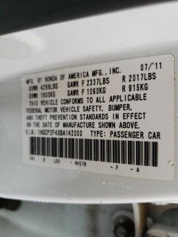 Photo 10 from auction – 2011 HONDA ACCORD LXP with VIN 1HGCP2F4XBA142000