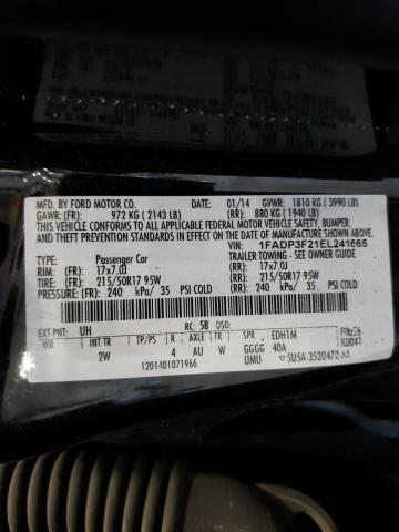 Photo 10 from auction – 2014 FORD FOCUS SE with VIN 1FADP3F21EL241665