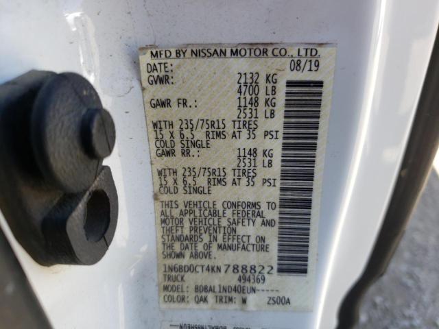 Photo 10 from auction – 2019 NISSAN FRONTIER S with VIN 1N6BD0CT4KN788822
