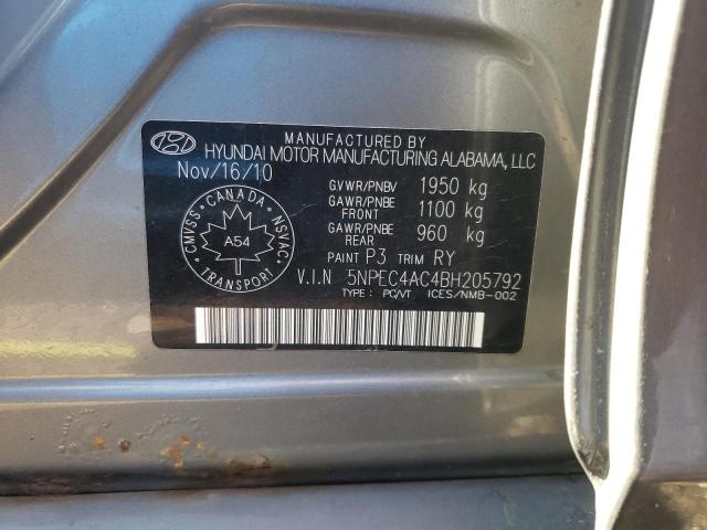 Photo 10 from auction – 2011 HYUNDAI SONATA SE with VIN 5NPEC4AC4BH205792
