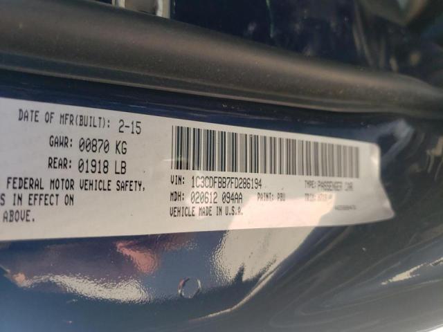 Photo 10 from auction – 2015 DODGE DART SXT with VIN 1C3CDFBB7FD286194