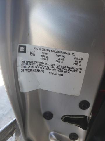Photo 10 from auction – 2006 CHEVROLET IMPALA LT with VIN 2G1WC581669356276