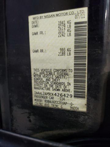 Photo 10 from auction – 2012 NISSAN ALTIMA BAS with VIN 1N4AL2AP9CN426429