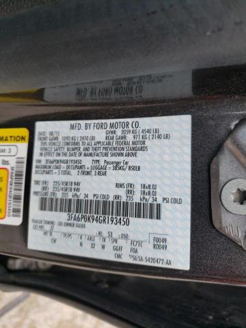 Photo 10 from auction – 2016 FORD FUSION TIT with VIN 3FA6P0K94GR193450