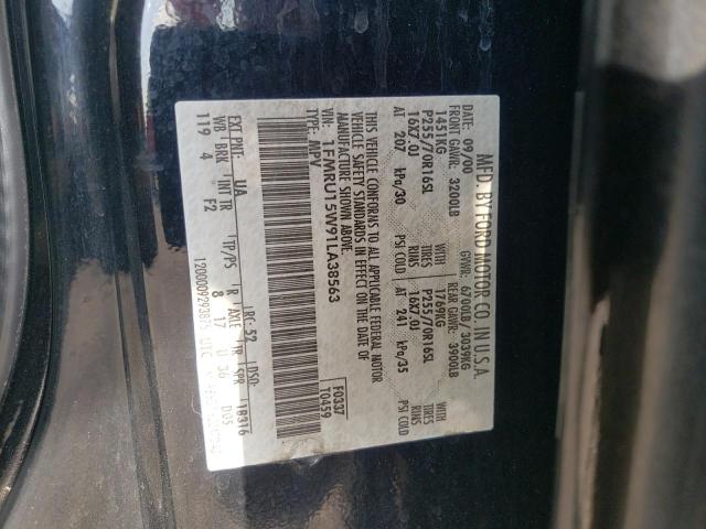Photo 10 from auction – 2001 FORD EXPEDITION with VIN 1FMRU15W91LA38563
