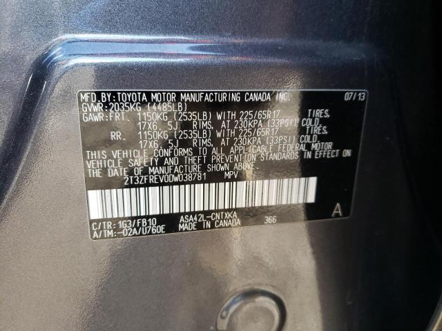 Photo 10 from auction – 2013 TOYOTA RAV4 LE with VIN 2T3ZFREV0DW038781